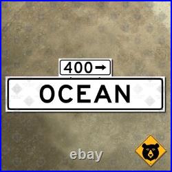 San Francisco California Ocean Avenue road sign 400 block 1965 30x10