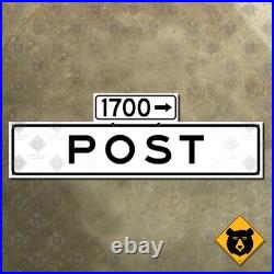 San Francisco California Post Street road sign 1700 block 1965 21x7
