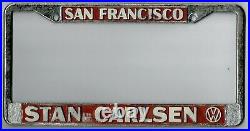San Francisco California STAN CARLSEN VOLKSWAGEN VW dealer license plate frame
