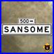 San_Francisco_California_Sansome_Street_road_sign_500_block_1965_21x7_01_ozo