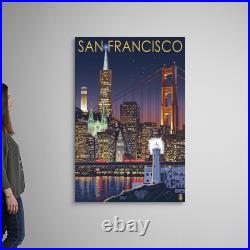 San Francisco, California Skyline at Canvas Wall Art Print, San Francisco Home