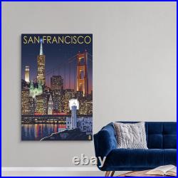 San Francisco, California Skyline at Canvas Wall Art Print, San Francisco Home
