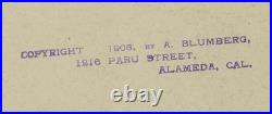 San Francisco California USA Gelatin Photograph 1906 Earthquake #3 Blumberg Phot