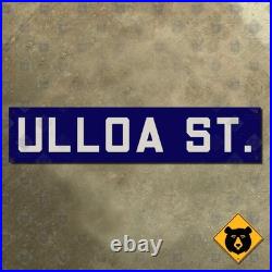 San Francisco California Ulloa Street road highway sign white and blue 1921