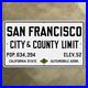 San_Francisco_California_city_county_limit_highway_road_sign_1929_21_x_12_01_qrnk