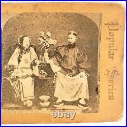 San Francisco Chinese Merchant Stereoview c1880 California Asian Man Woman H625
