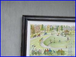 San Francisco City Park, Original Watercolor, By Barb. A Whimsical Day Playing