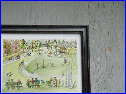 San Francisco City Park, Original Watercolor, By Barb. A Whimsical Day Playing