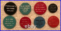 San Francisco / East Bay Area Bar Drink Token Collection California