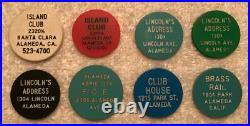 San Francisco / East Bay Area Bar Drink Token Collection California