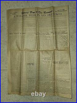 San Francisco Examiner from Sunday, April 29, 1906 Plus More! (See Description)