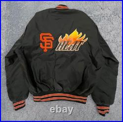 San Francisco Giants HEAT Bomber Vintage MLB Holloway Baseball Jacket XL RARE