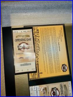 San Francisco Giants Opening Day Commemorative Plaque and Ticket