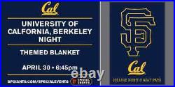 San Francisco Giants University of California Cal Bears Blanket Blue Hat SGA SF