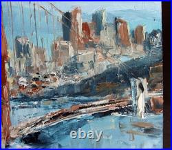 San Francisco Golden Gate Bridge 12x16 Oil painting California 100% Handmade