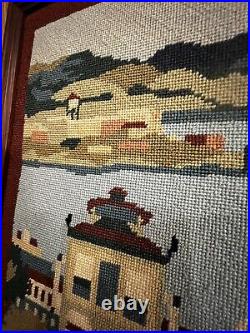San Francisco Hyde Street Bay View Needlepoint Art California By Peter Ashe