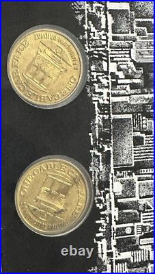 San Francisco MUNICAPAL RAILWAY -First Edition 1978 Cable Car Tokens (4)