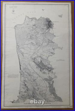 San Francisco Map-1869- U. S Coast Survey-San Francisco Peninsula