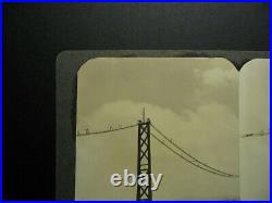 San Francisco Oakland Bay Bridge Construction California Stereoview Photograph