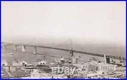 San Francisco Oakland Bay Bridge Guittard Chocolate Folgers Coffee RPPC Postcard