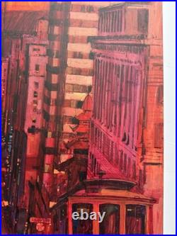 San Francisco Painting California Modernism Illustration Urban Street Scene 22