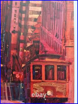 San Francisco Painting California Modernism Illustration Urban Street Scene 22