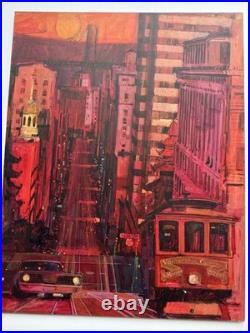 San Francisco Painting California Modernism Illustration Urban Street Scene 22