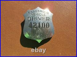 San Francisco Passenger Vehicle Driver Badge California Series E Obsolete