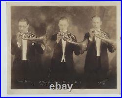 San Francisco SUPER Orig PHOTO Max Bradfield's Versatile Band Horns Signed 1925