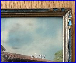 San Francisco Solano Mission Hand Tinted Photograph In Original Carved Frame