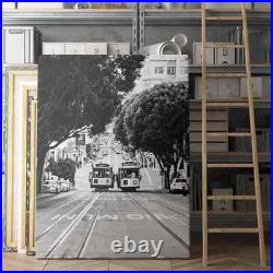 San Francisco Trolley Vintage California City Canvas Wall Art Print