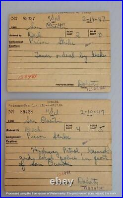 San Quentin Prison Strike Negatives X 6 Jail Original Prisoner Vintage 1947