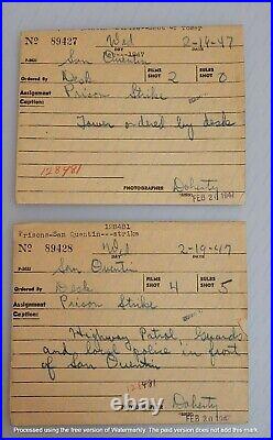 San Quentin Prison Strike Negatives X 6 Jail Original Prisoner Vintage 1947 San Quentin Prison Strike Negatives X 6 Jail Original Prisoner Vintage 1947