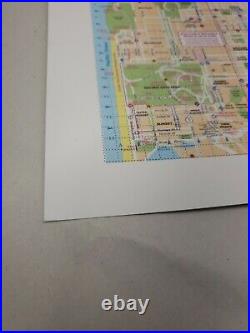 Sanfrancisco California City Map blotter art print signed by Mark McCloud