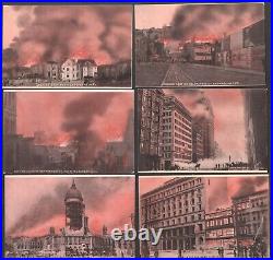 Scarce Set 12 1906 San Francisco California Earthquake Fire Rotograph Postcards Scarce Set 12 1906 San Francisco California Earthquake Fire Rotograph Postcards