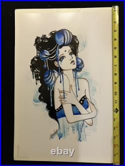 Signed LeilaniJoyArt San Francisco, California Painting Fantasy