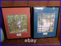Sketches artist signed stain glass inspired 8×10 professionally framed Ausen 13