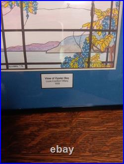 Sketches artist signed stain glass inspired 8×10 professionally framed Ausen 13