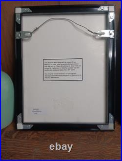 Sketches artist signed stain glass inspired 8×10 professionally framed Ausen 13