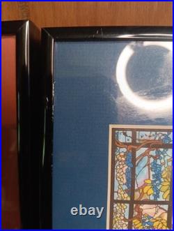 Sketches artist signed stain glass inspired 8×10 professionally framed Ausen 13