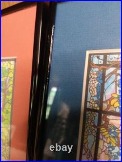 Sketches artist signed stain glass inspired 8×10 professionally framed Ausen 13