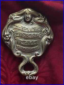 TAIT -Zinkand Café San Francisco California Mirror Early 1900's