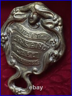 TAIT -Zinkand Café San Francisco California Mirror Early 1900's