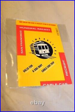 TICKET San Francisco Municipal Railway Cable Car Trip Receipt Collectible