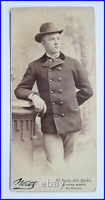 Tall Dashing Young Man San Francisco 19th C California Photograph Albert Stewart Tall Dashing Young Man San Francisco 19th C California Photograph Albert Stewart