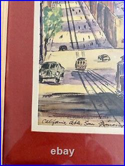 Ted Lewy San Francisco Cable Car Nob Hill 8x10 Print Vintage? California
