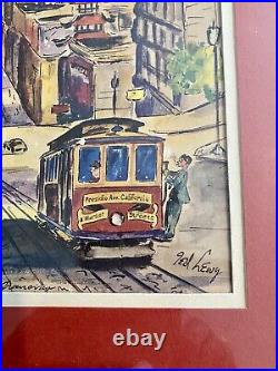Ted Lewy San Francisco Cable Car Nob Hill 8x10 Print Vintage? California