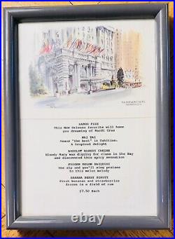 The Fairmont Hotel San Francisco California Framed Menu Art By Betty Guy