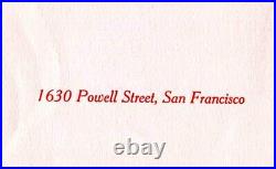 The Famous Amelio's Menu San Francisco California Joe DiMaggio Marilyn Monroe