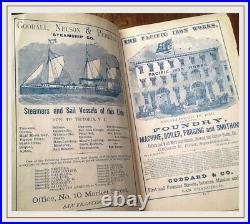 The New City Annual Directory of San Francisco Bishop 1875 RARE California